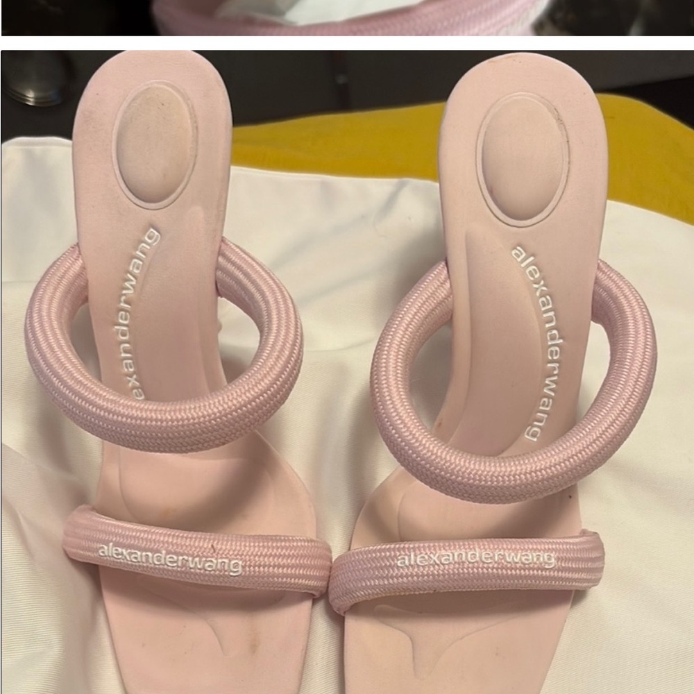 Alexander Wang Pink Heeled Sandals with Quilted Straps